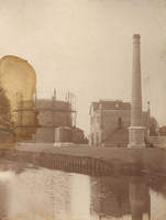 F000297 Gasfabriek aan het Bolwerk, verbouwd 1907.Ontworpen door A.F. Reijers, hoofdopzichter Gemeentewerken, op de ...