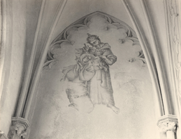 F000956 Plafondschildering van de Kroning van Maria in het zuidportaal van de Buitenkerk, geschilderd door de ...