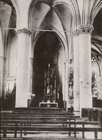 F000941 Interieur uit ± 1897 met het Maria-altaar in de noordbeuk van de Onze Lieve Vrouwe- of Buitenkerk.