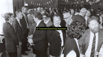 F005704 Receptie ter gelegenheid van het 40-jarig jubileum van Onze Werkplaats, thans I & M. 1. F. van der Werf, ...