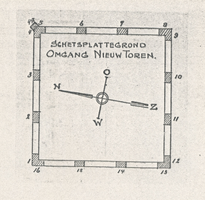 F012985 Schetsplattegrond omgang Nieuwe Toren.
