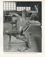 F013453-3 Serie foto's over een produktie proces van Schokbeton, van de door John Johansen uit New Canaan, Connecticut, ...