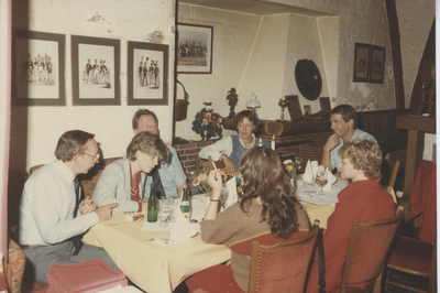 F015045 Hanzedagen van 1983 in Lübeck Duitsland. Kamper markt delegatie voor de gemeente kampen, J.W. Boekhoven, R.G. ...