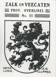 F015799 Het wapen van Zalk en Veecaten werd op 14 november 1898 per Koninklijk Besluit door de Hoge Raad van Adel aan ...