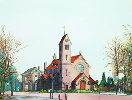 Horst 37 De Rooms-Katholieke kerk in IJsselmuiden op de hoek Burgemeester van Engelenweg en de Oosterholtseweg is in ...