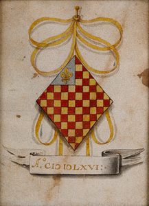  Aquarel van het wapen van Vianen, afkomstig uit het Huis De Geer te Jutphaas