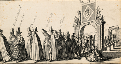  Lijkstatie van Walraven van Brederode (1547-1614), op 29 januari 1615 begraven te Vianen: prent 12 (einde van de ...