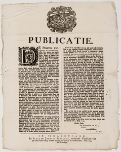  Publicatie van de Staten van Holland en West-Friesland van 5 juli 1749 waarbij de publicatie van 26 juli 1748, waarin ...