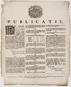  Publicatie van de Staten van Holland en Westfriesland van 8 april 1744 over het reglement op de veerschippers van Vianen