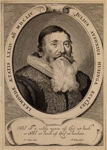  Portret van Julius Aysonius Husinga, predikant te Lexmond van 1654-1674
