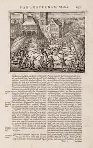  Beleg van Amsterdam in 1572-1578 met gezicht op de gevechtshandelingen op de Dam