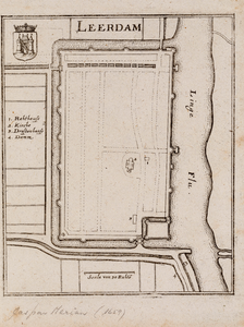  Plattegrond van de stad Leerdam