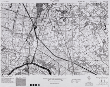  Topografische kaart van Nederland 1:25.000 van het Amerikaanse leger. Sheet 385 (Vianen) (reproductie)