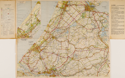  Toeristenkaart voor wielrijders, wandelaars, kampeerders en voor ruiters 1:100.000. Zuid-Holland