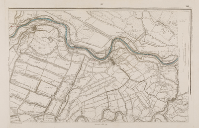  [Karte von der Nieder-Rhein] blad 36 XIII (deels ingekleurd)