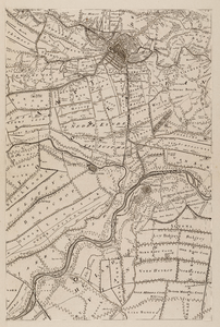  Nieuwe kaart van den Landen van Utrecht (blad van het gebied tussen Utrecht en Meerkerk met de Hollandse IJssel en de Lek)