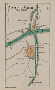  Kaartje met scheepvaartaanwijzigingen rond Vreeswijk-Vianen (no. 8)