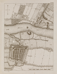  Kaart (met plattegrond) van Vianen en Vreeswijk aan de Lek