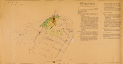  Kaart van de (toekomstige) ruimtelijke bestemmingen van het gebied van de gemeente Vianen (op een ondergrond van een ...