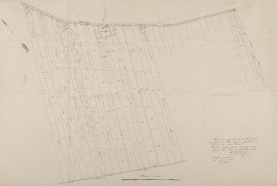  Uittreksel uit het kadastrale plan van de gemeente Everdingen van een gedeelte van sectie B, blad 1 (manuscriptkaart)