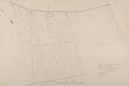  Uittreksel uit het kadastrale plan van de gemeente Everdingen van een gedeelte van sectie B, blad 1 (manuscriptkaart)