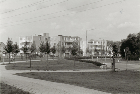  Gezicht vanaf de Singel op de appartementencomplexen aan de Korenbloem(links) en de Boterbloem(rechts).