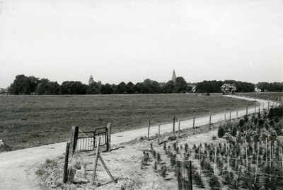  Kerkpad gezien in de richting van Werkhoven. Links de toern van de NH Sint Stevenskerk, rechts de toern van de RK kerk