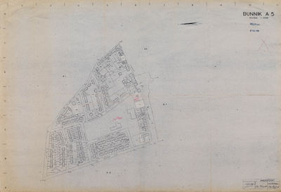  Kadastrale kaart gemeente Bunnik, sectie A, 5de blad, veldplan 21 maart 1966 (fotokopie)