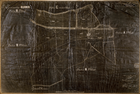  Kadastrale kaart gemeente Bunnik, sectie B, 2de blad, gemeenteplan 1959 (fotokopie)