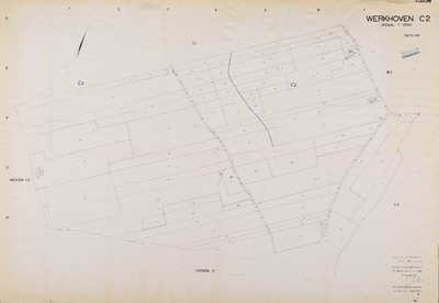  Kadastrale kaart gemeente Werkhoven, sectie C, 2de blad, veldplan (reproductie)