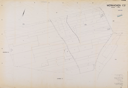  Kadastrale kaart gemeente Werkhoven, sectie C, 2de blad, veldplan (reproductie)