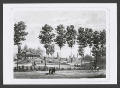  Villa Welgelegen begin 19e eeuw. Litho 1858 naar tekening van A.Wouter.