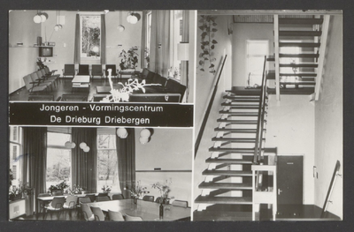  Drie interieurfoto's van het JVC De Drieburg.
