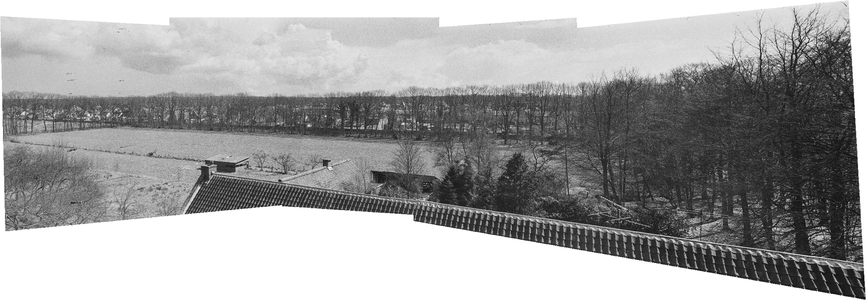  De seminarievelden in de winter van 1974-1975. Automatische Photoshop-montage (de rechthoekige uitsnede hierboven komt ...