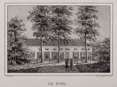  Gezicht op de voorgevel van huis De Engh te Driebergen-Rijsenburg