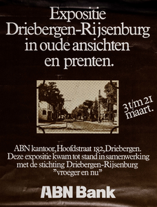  Aankondiging expositie Driebergen-Rijsenburg in oude ansichten en prenten van 3 t/m 21 maart