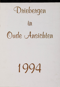  Omslag jaarkalender 'Driebergen in Oude Ansichten' met 12 maandbladen met (oude) topografische afbeeldingen