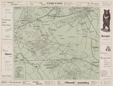  Wegwijzer van Zeist-Driebergen, Doorn, Amersfoort-Bilthoven en plattegrond met stratenregister van Zeist