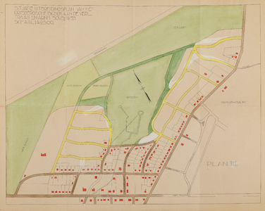  'Situatie uitbreidingsplan van het Driebergsche Bosch aan de Verl. Traaij en Arnh. Bovenweg' (plan III Van Waveren)