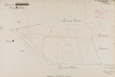  Kadastrale gemeente Driebergen-Rijsenburg, sectie B, 2de blad (veldplan) (reproductie)