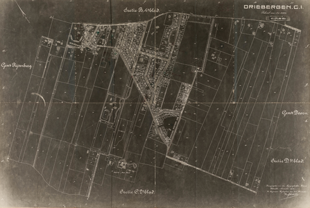  Kadastrale gemeente Driebergen-Rijsenburg, sectie C, 1ste blad (veldplan) (reproductie, negatief)