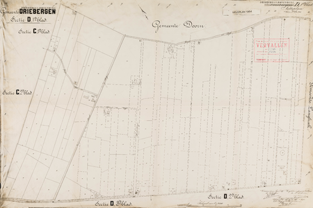  Kadastrale gemeente Driebergen-Rijsenburg, sectie D, 1ste blad (veldplan) (reproductie)