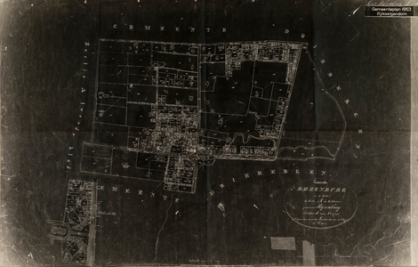  Kadastrale gemeente Driebergen-Rijsenburg, sectie E, 1ste blad (gemeenteplan) (reproductie, negatief)