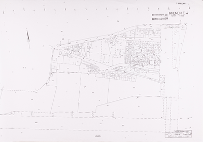  Kadastrale gemeente Rhenen: Sectie E, 4de blad (gemeenteplan, reproductie), ondergrond 1973