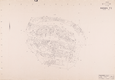 Kadastrale gemeente Rhenen: Sectie F, 2de blad (gemeenteplan, reproductie), ondergrond 1972