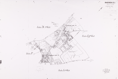  Kadastrale gemeente Rhenen: Sectie G, 1ste blad (veldplan, reproductie), ondergrond 1932