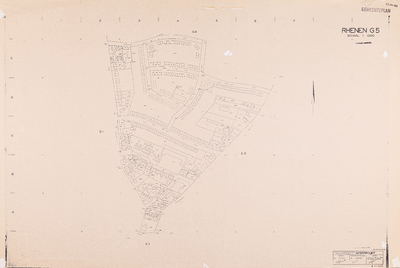  Kadastrale gemeente Rhenen: Sectie G, 5de blad (gemeenteplan, reproductie), ondergrond 1955