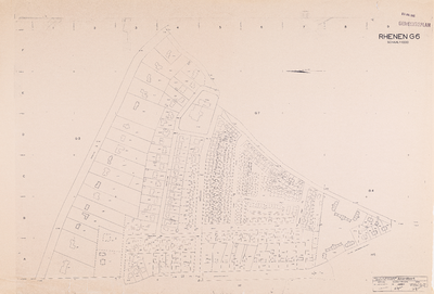  Kadastrale gemeente Rhenen: Sectie G, 6de blad (gemeenteplan, reproductie), ondergrond 1958