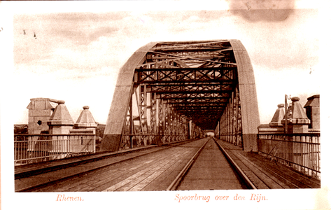  De spoorbrug over de Rijn bij Rhenen