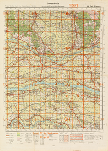 Topografische Karte der Niederlande 1:50.000 (39 Ost. Rhenen). Truppenkarte. Ausgabe Nr. 3. Stand: 1942